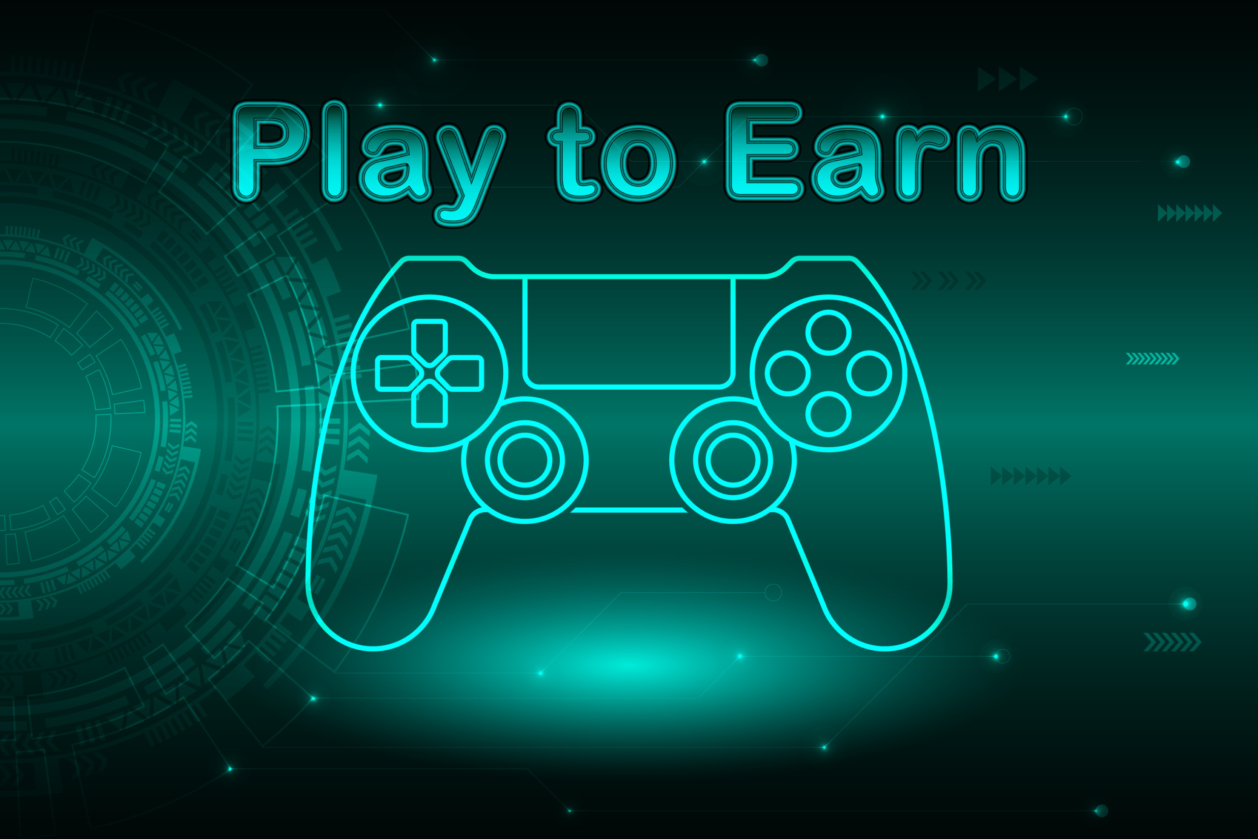 Game finance, play to earn technology design idea.