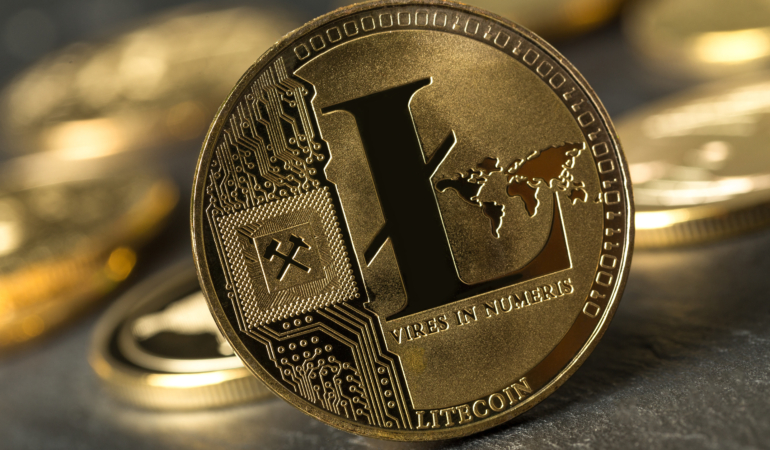 litecoin in front of other crypto coins